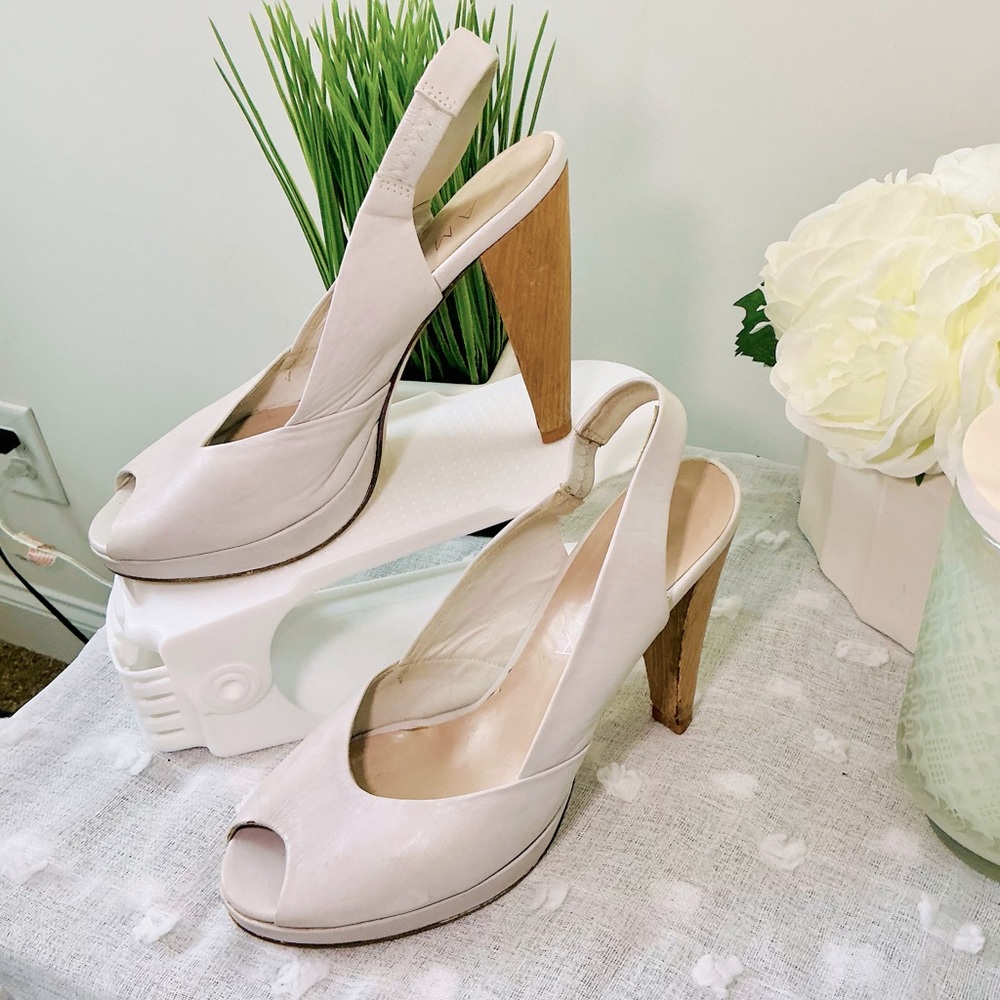 Amaya Elegant White Slingback Heels